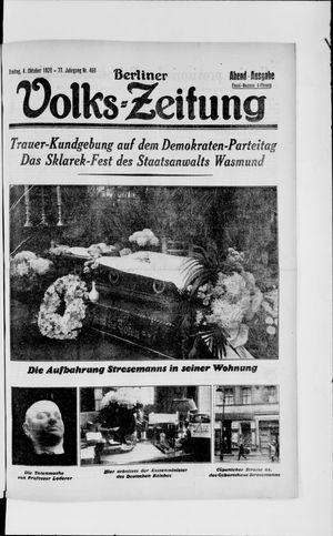 Berliner Volkszeitung on Oct 4, 1929