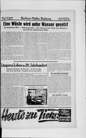 Berliner Volkszeitung vom 11.10.1929