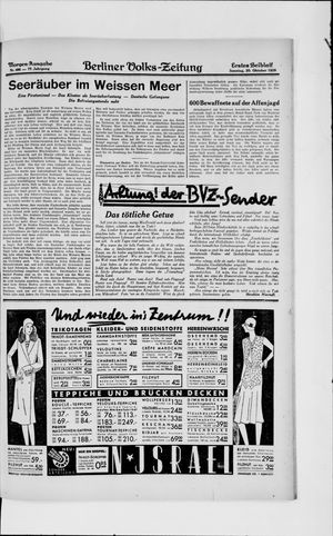 Berliner Volkszeitung on Oct 20, 1929