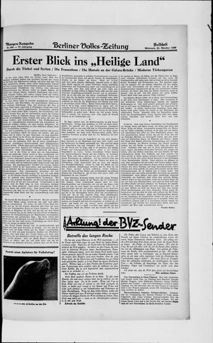 Berliner Volkszeitung on Oct 23, 1929