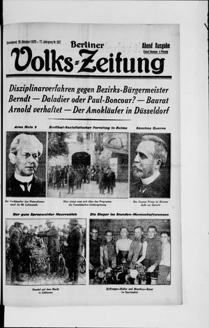 Berliner Volkszeitung on Oct 26, 1929