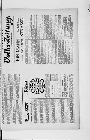 Berliner Volkszeitung vom 27.10.1929