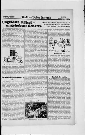 Berliner Volkszeitung vom 29.10.1929