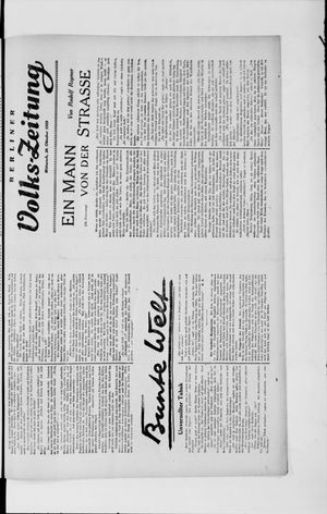 Berliner Volkszeitung vom 30.10.1929