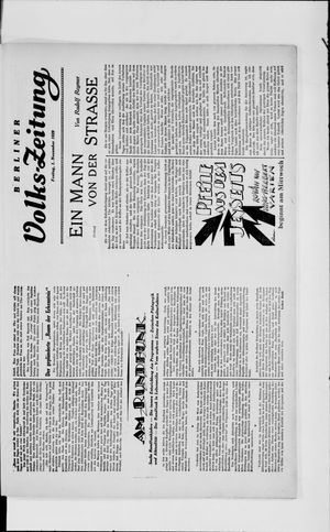 Berliner Volkszeitung vom 01.11.1929