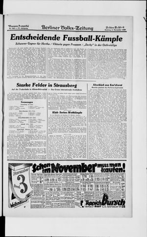 Berliner Volkszeitung on Nov 3, 1929