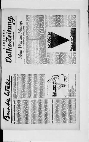 Berliner Volkszeitung vom 05.11.1929