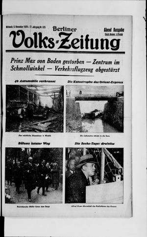 Berliner Volkszeitung on Nov 6, 1929