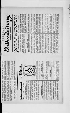 Berliner Volkszeitung on Nov 7, 1929