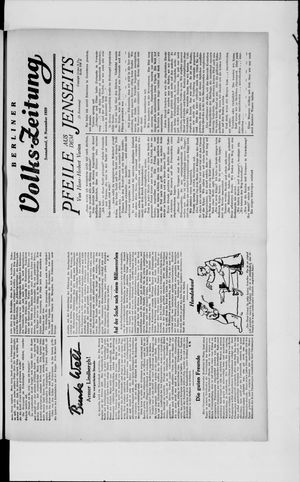 Berliner Volkszeitung on Nov 9, 1929