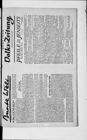 Berliner Volkszeitung on Nov 16, 1929