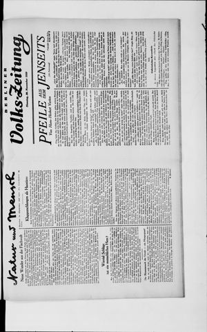 Berliner Volkszeitung vom 26.11.1929