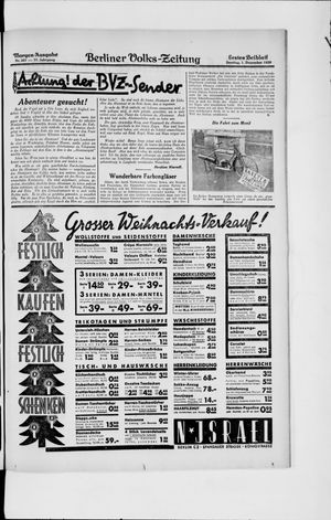 Berliner Volkszeitung vom 01.12.1929