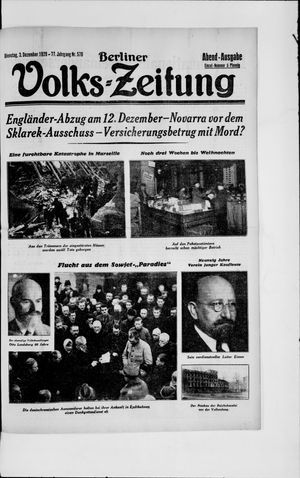 Berliner Volkszeitung on Dec 3, 1929