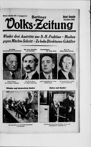 Berliner Volkszeitung vom 04.12.1929