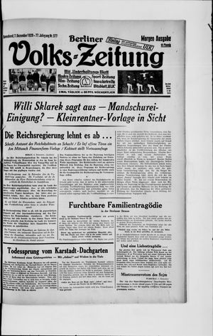 Berliner Volkszeitung vom 07.12.1929