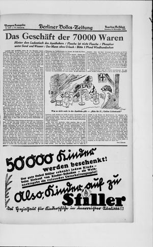 Berliner Volkszeitung vom 08.12.1929