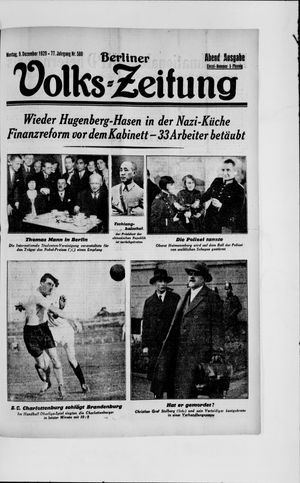 Berliner Volkszeitung vom 09.12.1929