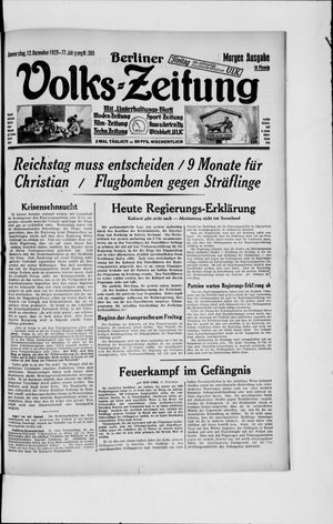Berliner Volkszeitung vom 12.12.1929