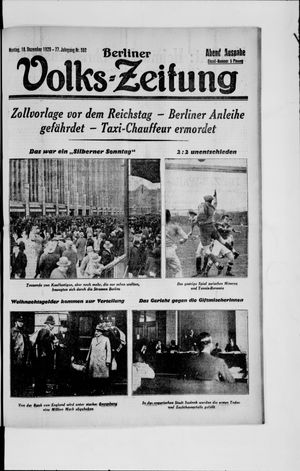 Berliner Volkszeitung vom 16.12.1929