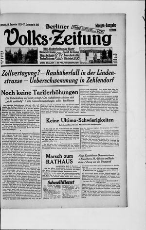 Berliner Volkszeitung on Dec 18, 1929