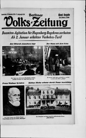 Berliner Volkszeitung vom 19.12.1929