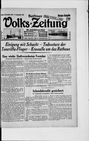 Berliner Volkszeitung on Dec 20, 1929