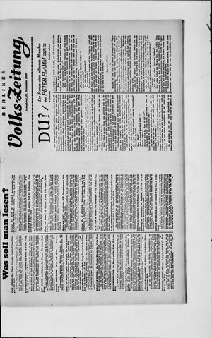 Berliner Volkszeitung vom 21.12.1929