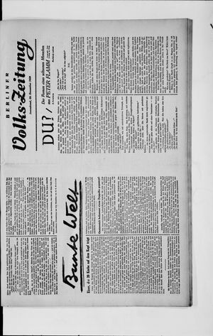 Berliner Volkszeitung vom 28.12.1929