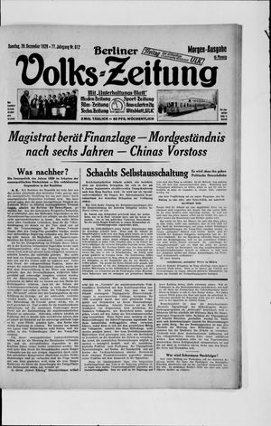 Berliner Volkszeitung on Dec 29, 1929