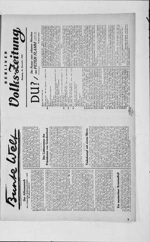 Berliner Volkszeitung vom 31.12.1929