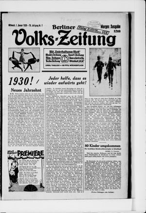 Berliner Volkszeitung on Jan 1, 1930