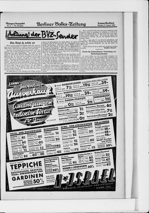 Berliner Volkszeitung vom 05.01.1930