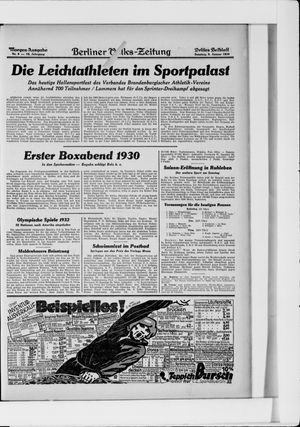 Berliner Volkszeitung vom 05.01.1930