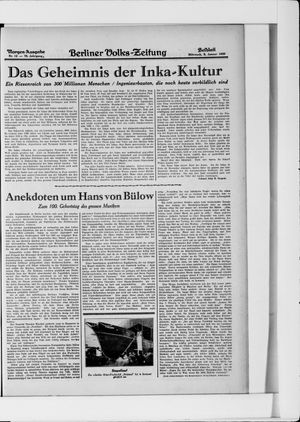 Berliner Volkszeitung vom 08.01.1930