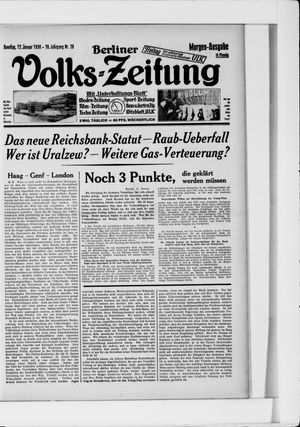 Berliner Volkszeitung on Jan 12, 1930