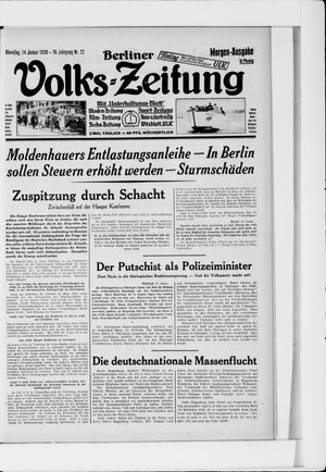 Berliner Volkszeitung vom 14.01.1930