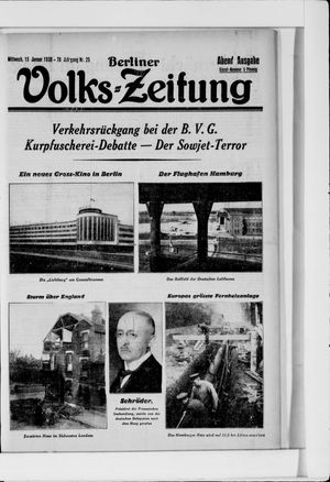Berliner Volkszeitung vom 15.01.1930