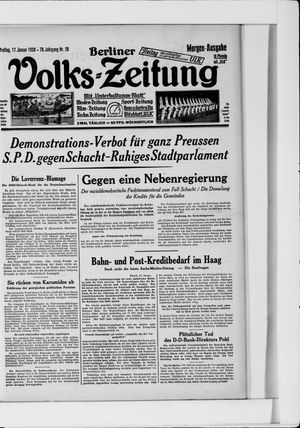 Berliner Volkszeitung vom 17.01.1930