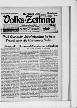 Berliner Volkszeitung on Jan 19, 1930
