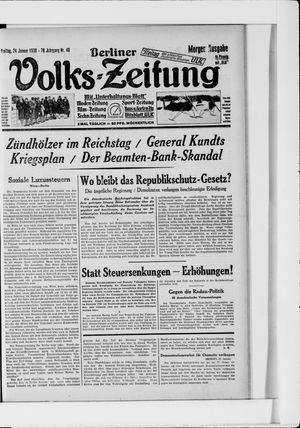 Berliner Volkszeitung vom 24.01.1930