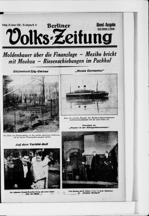 Berliner Volkszeitung vom 24.01.1930