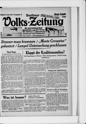 Berliner Volkszeitung vom 25.01.1930