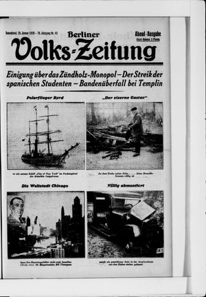 Berliner Volkszeitung on Jan 25, 1930