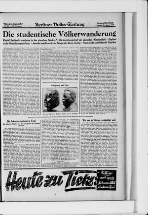 Berliner Volkszeitung on Jan 31, 1930