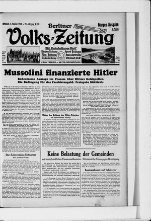 Berliner Volkszeitung vom 05.02.1930