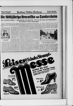 Berliner Volkszeitung vom 09.02.1930