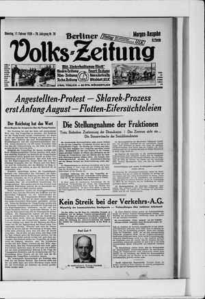 Berliner Volkszeitung vom 11.02.1930