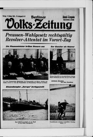 Berliner Volkszeitung vom 17.02.1930