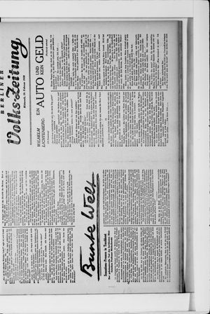 Berliner Volkszeitung vom 19.02.1930